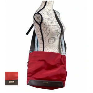 TUMI GUC Ginger Red Nylon Cargo Messenger Bag